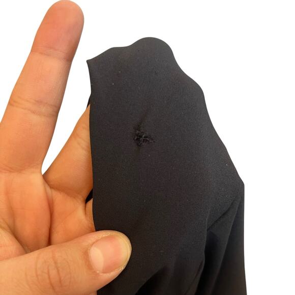 Athleta It's A Wrap Romper Wide Leg Jumpsuit Black Athletic Travel Plus Size 16 - Picture 11 of 13